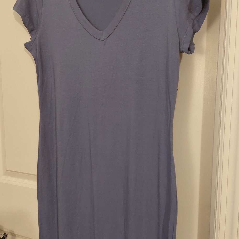 Dusty Blue Maxi Dress - Picture 3 of 10